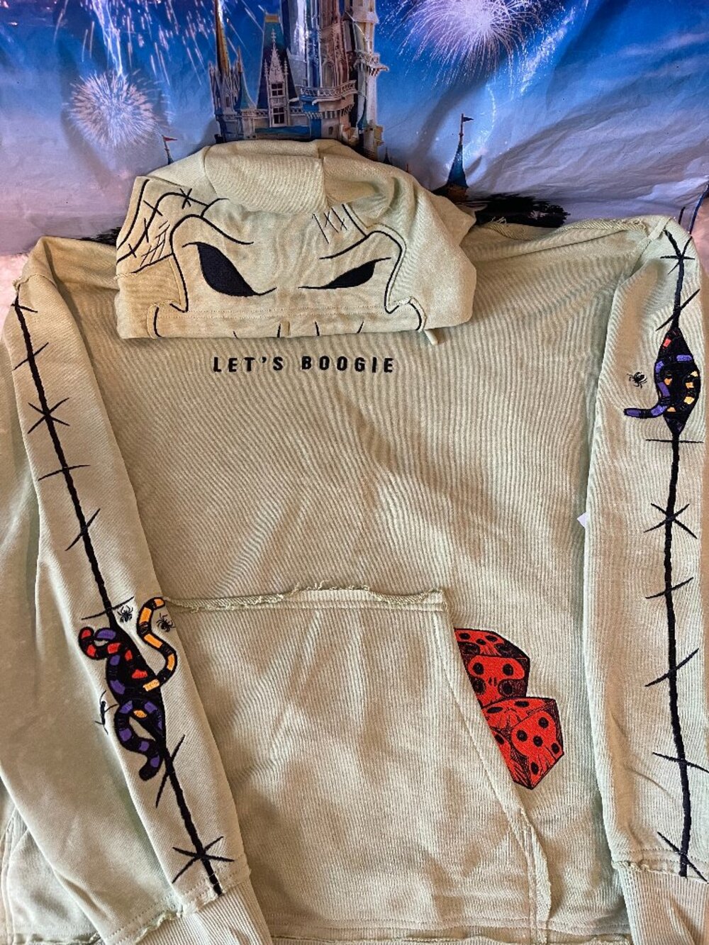 Disney Parks 2026 Nightmare Before Christmas Oogie Boogie Hoodie Sweatshirt XXL